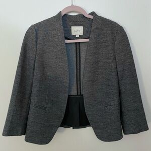 Ann Taylor Loft Gray Open Front Blazer